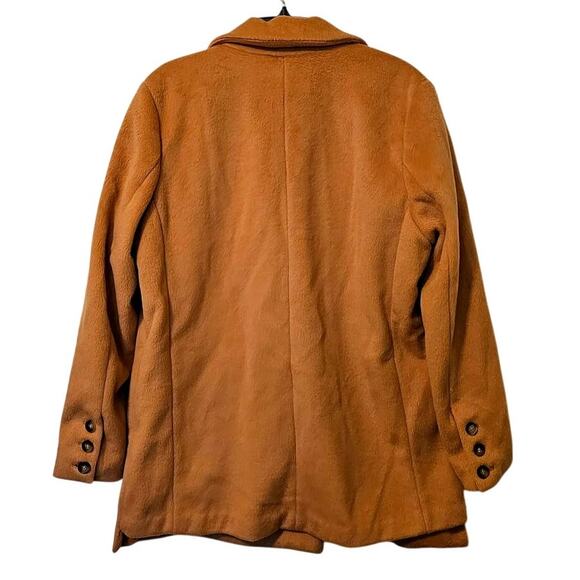 New Free People Mari Solid Peacoat Button Blazer $188 LARGE Terracotta Oversized - Picture 4 of 7